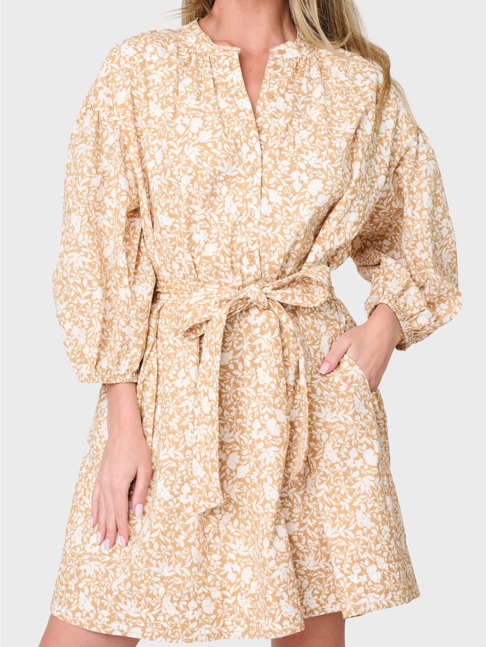 Gibsonlook Ambition Belted Cotton Shirtdress NWT size XXS